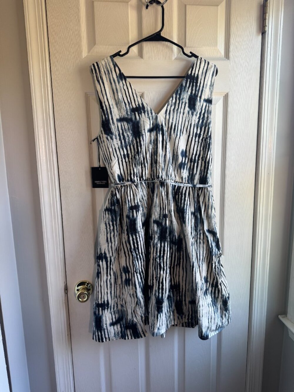 Simply Vera Vera Wang V Neck Pleated Mini Dress - size Large - Picture 6 of 6